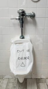 out of order urinal