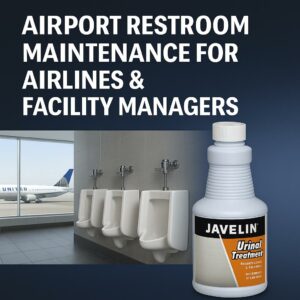 clogged urinals in airports and how to fix them with javelin urinal treatement