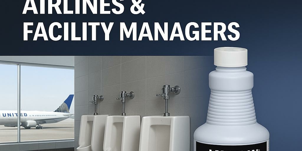 clogged urinals in airports and how to fix them with javelin urinal treatement