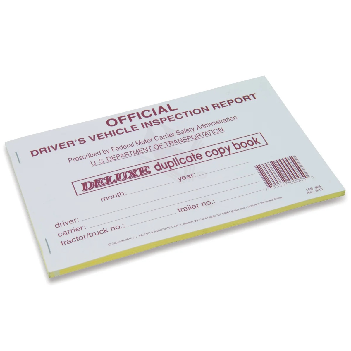 JJ Keller 15B Detailed Driver's Vehicle Inspection Report 50 Pack, Most Popular